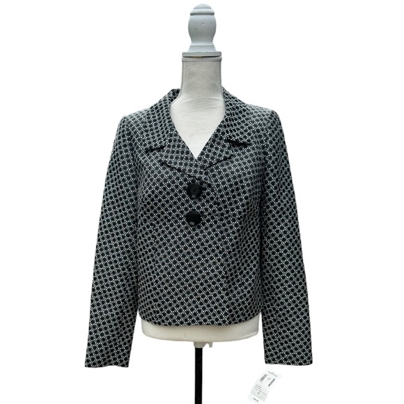 Nordstrom’s Black/white lined blazer size medium - Picture 1 of 10